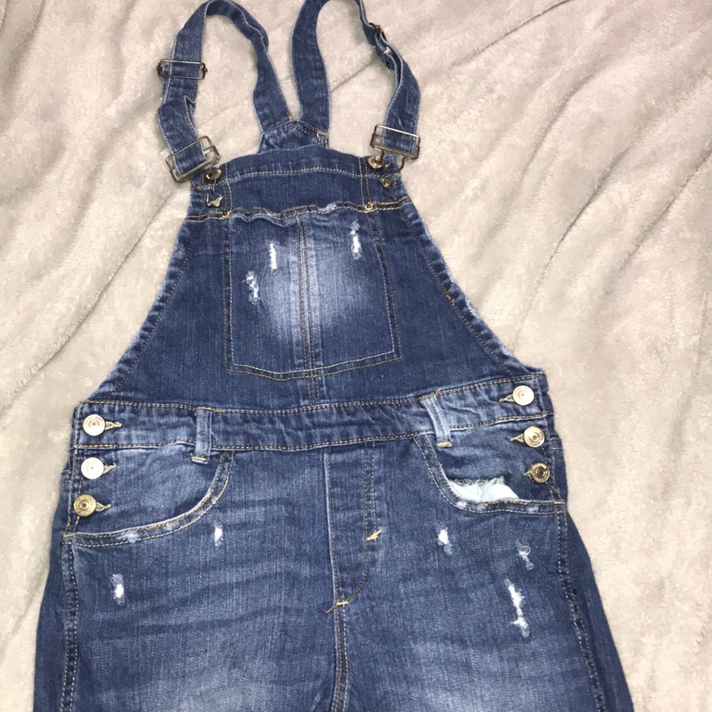 Almost Famous brand dark blue overalls